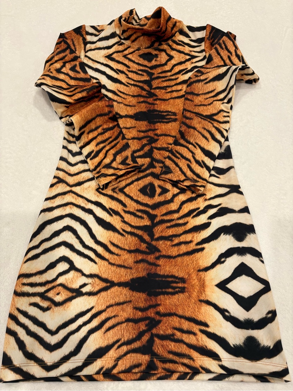 Rare Andi Bagus Tiger Print Mini Dress - the Ultimate Y2K Statement Piece